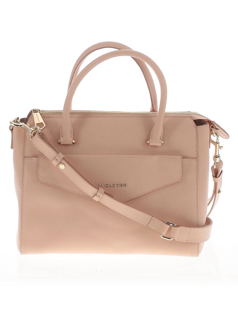 Lancaster Leather Satchel Blush/Tan